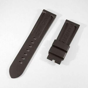 [ new goods ]PANERAI Panerai original rubber belt 22-24mm tea Brown ru Minaux ru etc. corresponding pin buckle for exchange original rubber belt immediate payment 