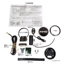 1円 タコメーター obd 後付け バイク 車 80φ 86mm メーター ワーニング機能付き スモークレンズ アラーム カスタム パーツ 回転計 ee314_画像4