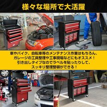 訳あり ツールワゴン 7段 工具カート ツールカート 工具ワゴン 工具箱 ツールボックス キャスター付き 工具入れ 収納 棚 sg060-w_画像9