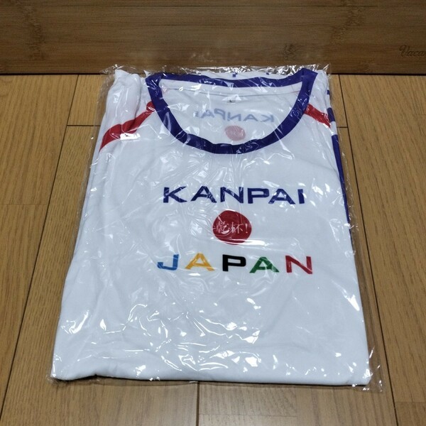 ▼ Asahi≪KANPAI JAPAN シャツ 表記サイズL　1枚　ホワイト≫未使用　Tシャツ　乾杯ジャパン　アサヒビール樽生