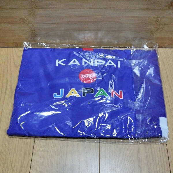 ▼ Asahi≪KANPAI JAPAN　レインポンチョ　1枚≫未使用　ポンチョ　ブルー　乾杯ジャパン　アサヒビール樽生