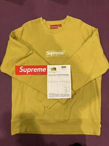 【国内正規/18AW】L Supreme Box Logo Crewneck ボックスロゴ クルーネック スウェットシャツ/ カラー）マスタード mustard