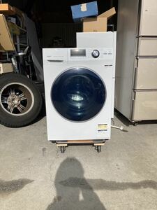 CK 美品 AQUA アクア AQW-FV800E(W) ドラム式洗濯機 8kg 左開き ホワイト 白 中古 動作確認済み 