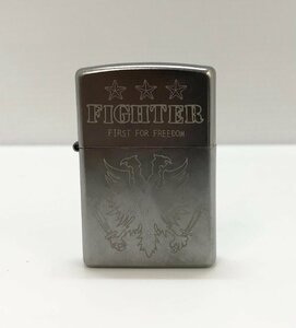 [rmm] Zippo ジッポライター Processing in USA FIGHTER First For Freedom　着火OK 中古品