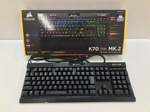 【rmm】美品 CORSAIR K70 RGB MK.2 RAPIDFIRE ゲーミングキーボード 箱付 通電確認 動作確認済み