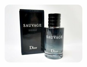 [fns] 1円～ Christian Dior クリスチャン ディオール SAUVAGE ソヴァージュ オードゥ トワレ 香水 60ml 約7割