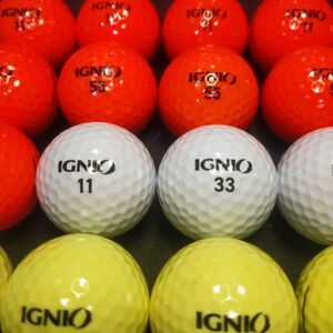 【美品】イグニオ ディスタンス24球 (橙,黄,白) ロストボール　ゴルフボール