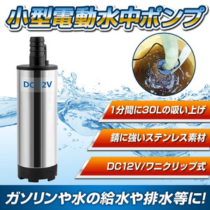 水中 ポンプ 12V ワニクリップ クランプ スイッチ付 小型 給水 排水 海水 水槽 電動 汚水 散水 排水 釣り 静音 キャンプ