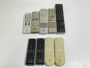 ★4A-39★リモコン まとめ売り 9本セット 東芝 パナソニック 他 中古品