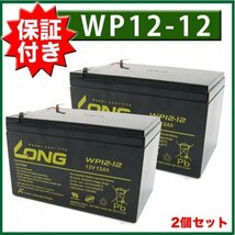 保証書付き バッテリー 12V12Ah WP12-12 2個セット UPS 溶接機 各種 Z6000-BT12 LC-RA1212/ 6-DZM-10/ 6-DZM-12 互換_画像1