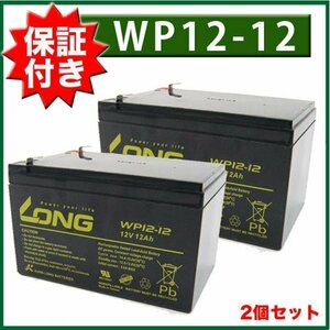 保証書付き バッテリー 12V12Ah WP12-12 2個セット UPS 溶接機 各種 Z6000-BT12 LC-RA1212/ 6-DZM-10/ 6-DZM-12 互換