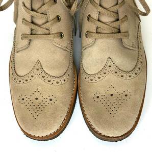 即決 Clarks クラークス メンズ UK8.5G 26.5cm程度 スエード 本革 レザー ウイングチップ ブーツ ベージュ カジュアルシューズ 革靴 中古の画像3