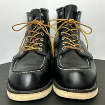 即決 REDWING レッドウィング 8179 US7.5E 25.5cm 本革 レザー ブーツ モックトゥー 黒色 ブラック カジュアル アメカジシューズ 革靴 中古_画像4