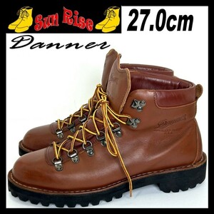 即決 Danner ダナー D4213 メンズ US9 27cm 本革 レザー ブーツ 茶色 ブラウン レースアップ アウトドアシューズ 革靴 中古