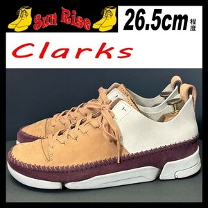  быстрое решение Clarks Clarks женский UK7.5D 26.5cm степень кожа спортивные туфли многоцветный casual платье обувь кожа обувь б/у 