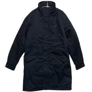 新品 FRED PERRY フレッドペリー 中綿コート 大きめMサイズ ネイビー PRIMALOFT プリマロフト アウター サンプル品