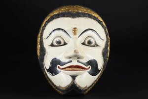民族美術 インドネシア 木彫 マスク トペン 面 魔除け 仮面 コレクターアイテム 東南アジア プリミティブアート