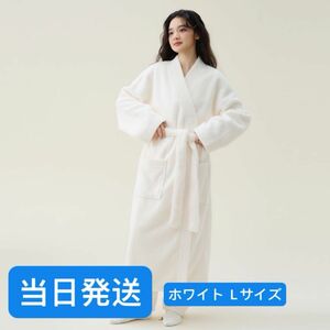 厚手もこもこバスローブ ロング パジャマ ボアフリース 腰ベルト付き ふわもこお風呂上がり 男女兼用 ルームウェア ホテル 部屋着