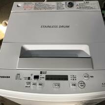 S1178 東芝 TOSHIBA 電気洗濯機 4.5kg AW-45M7 2019年製 直接引取可 石狩市_画像2