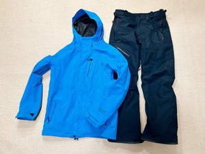 VOLCOM GORE-TEX L Jacket & Pants ボルコム　Lジャケット　Lパンツ　青ジャケット上下セット　Mサイズ