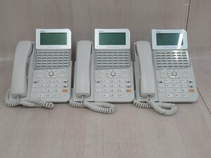 Ω ZZβ 14729# 保証有 NTT【 ZX-(36)STEL-(1)(W) 】(3台セット) 21年製 αZX 36ボタンスター標準電話機(白) 領収書発行可能