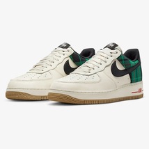 NIKE AIR FORCE 1 '07 LX DV0791-100 エア フォース 白×緑チェック US12_画像1