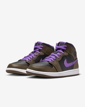 NIKE AIR JORDAN 1 MID DQ8426-215 エア ジョーダン １ ミッド 黒×茶×紫 US10_画像1