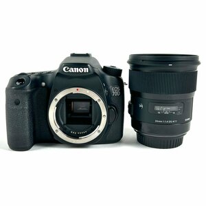 キヤノン Canon EOS 70D + シグマ Art 24mm F1.4 DG HSM デジタル 一眼レフカメラ 【中古】