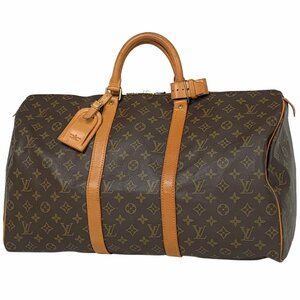 ルイ・ヴィトン Louis Vuitton キーポル 50 ハンドバッグ 旅行 出張 ビジネス ボストンバッグ モノグラム ブラウン M41426 中古