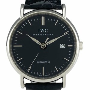 インターナショナルウォッチカンパニー IWC ポートフィノ IW356305 腕時計 SS レザー 自動巻き ブラック メンズ 【中古】