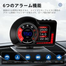 スピードメーター　タコメーター　追加メーター ヘッドアップディスプレイ GPS/OBD2モード対応　　色切替可能　新品　高品質　匿名配送_画像5