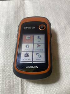 GARMIN ガーミン eTrex20ハンディGPS 英語版→日本語　東日本地形図付き　取説有り　中古