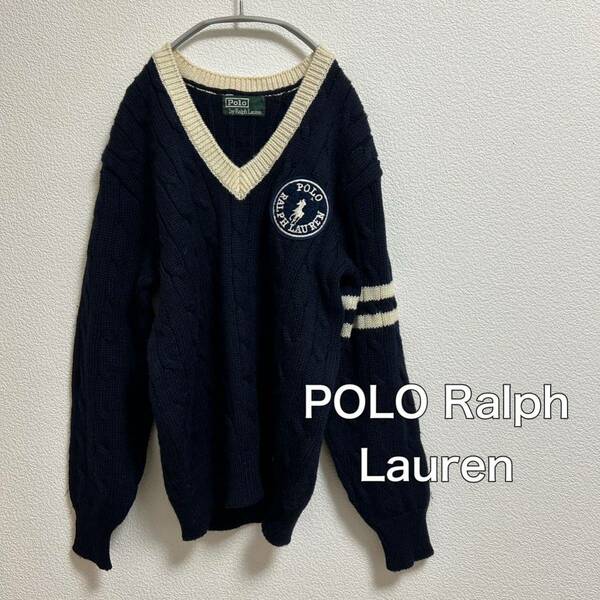 送料無料 匿名配送 POLO Ralph Lauren レア ビンテージ 長袖ニット セーター ラルフローレン