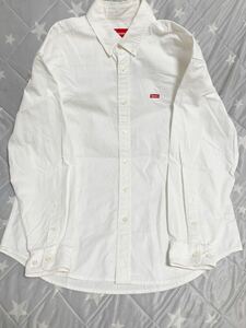 シュプリーム Supreme Small Box Shirt オックスフォード シャツ　長袖シャツ 長袖 ホワイト