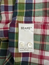 美品　BEAMS+　ビームスプラス　シャツ　インディアン　マドラスチェック　ボタンダウン　M　日本製_画像8