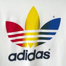 ■激レア■80s 90s adidas レインボー トレフォイル ロゴ Tシャツ L アディダス 陸上 ビンテージ_画像4
