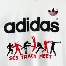 ■激レア■80s 90s adidas レインボー トレフォイル ロゴ Tシャツ L アディダス 陸上 ビンテージ_画像3