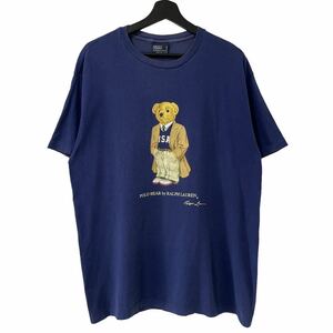 ■激レア■90s USA製 RALPH LAUREN POLO BEAR Tシャツ M XL相当 ラルフローレン ポロベア POLO SPORT POLO COUNTRY RRL ビンテージ