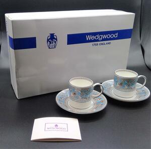 1円 ウエッジウッド フロレンティーンターコイズ コーヒーカップ&ソーサー WEDGWOOD 廃盤 CUP&SAUCER