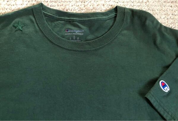 champion モスグリーン系Tシャツ 新品未使用 訳あり L