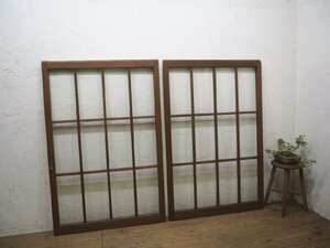 taO0640*(10)[H129cm×W85,5cm]×2 sheets * firmly considering . structure .. old tree frame glass door * fittings sliding door .. door . material retro antique L pine 