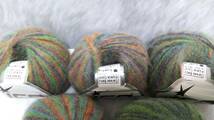 輸入　毛糸　Ice Yarns　カレスベビーアルパカカラー　アルパカ30％　ウール31％　30g×5個セット　グリーン＆オレンジ　トルコ 海外　②_画像4