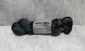 輸入　毛糸　Qing Fibre　Dashing Sassy　ハンドダイド　メリノウール100％　100ｇ×1個　400ｍ　Slate　イギリス　海外