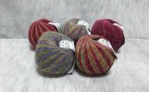 輸入　毛糸　Ice Yarns　カレスベビーアルパカカラー　アルパカ30％　ウール31％　30g×5個セット　グリーン＆フューシャ　トルコ 海外　③_画像5