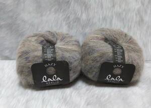 輸入　毛糸　LANA GROSSA　ラナグロッサ　lala BERLIN HAZY　アルパカ40％　ウール25％　50ｇ×2個セット　カラー10　ドイツ　海外