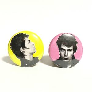 缶バッジ 2個セット Sid Vicious シド・ヴィシャス　SEX PISTOLS セックスピストルズ DAMNED CLASH PUNK パンク Power Pop パワーポップ