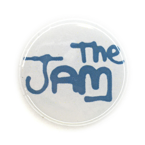 缶バッジ 25mm The Jam ジャム (白/水色) Paul Wellwe ポールウェラー Style Council Mods モッズ Punk パンク Power Pop パワーポップ