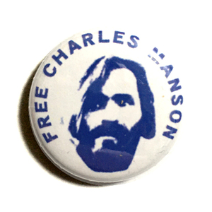 25mm 缶バッジ Free Charles Manson チャールズマンソン カルト教団 サイコパス