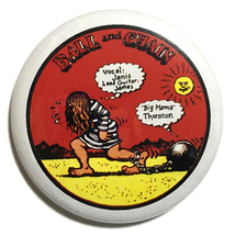 デカ缶バッジ 58mm & 25mm Janis Joplin Cheap Thrills ジャニスジョプリン チープスリル ロバートクラム Robert Crumb ロウブロウアート_画像2