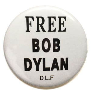 デカ缶バッジ Free Bob Dylan ボブディラン Dylan Liberation Front John Lennon ジョンレノン